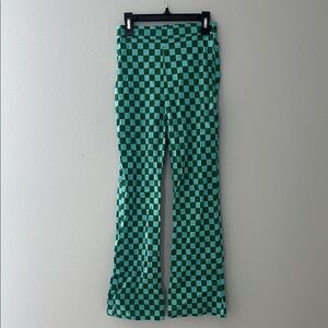 Beginning Boutique check flare capris